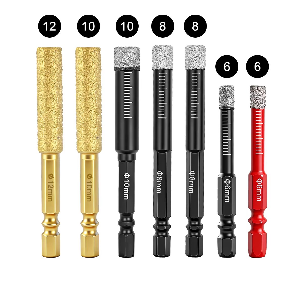 Drill Bit Set - ﻿ Набор из 7 алмазных коронок