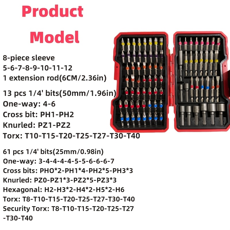 Набор из 83 насадок для отверт – обзор и цена Drill Bit Set